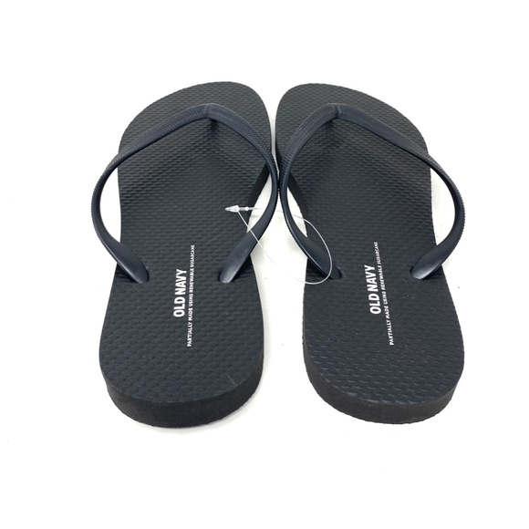 Old Navy Flip Flop Sandals Summer for Woman Black Rubber 737433-00-1 - Picture 3 of 10